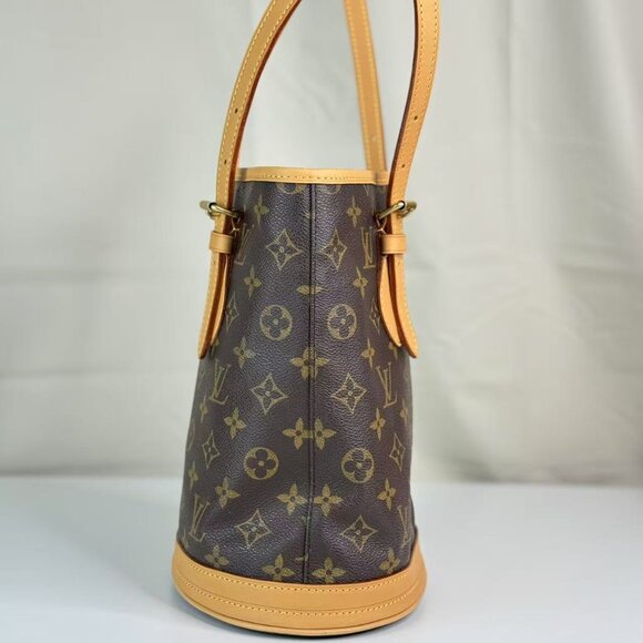 Louis Vuitton Petit Bucket Shoulder Bag Monogram Canvas - Picture 2 of 8